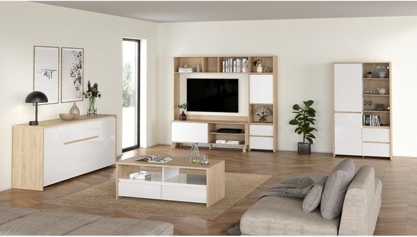 Bílý/v přírodní barvě konferenční stolek 60x120 cm Next – Tvilum