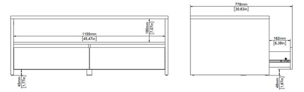 Bílý/v přírodní barvě konferenční stolek 60x120 cm Next – Tvilum