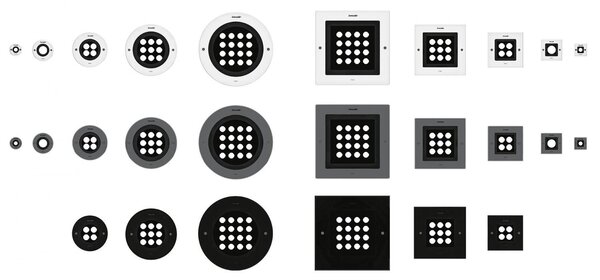 AR T40005ELPTW00 Ego 90 Flat pochozí hliník EL 3000K čtverec - ARTEMIDE