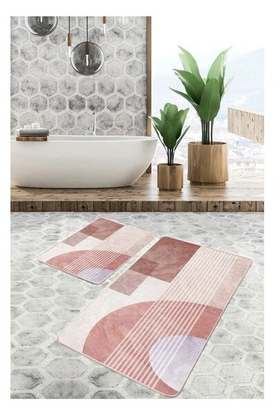 Sametové koupelnové předložky v sadě 2 ks 60x100 cm – Mila Home