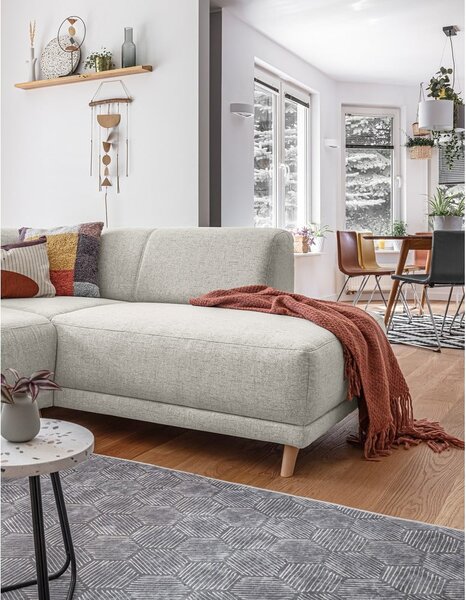 Béžová rozkládací/s úložným prostorem rohová pohovka (pravý roh/do L) Classy Sophie – Miuform