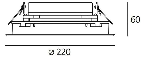 AR T42007ELPTW00 Ego Flat 220 downlight kruh EL 3000K hliník IK10 - ARTEMIDE
