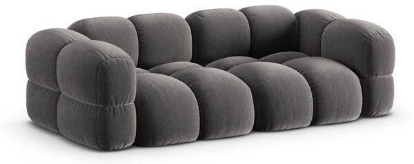 Šedá sametová pohovka 250 cm Loretto – Cosmopolitan Design