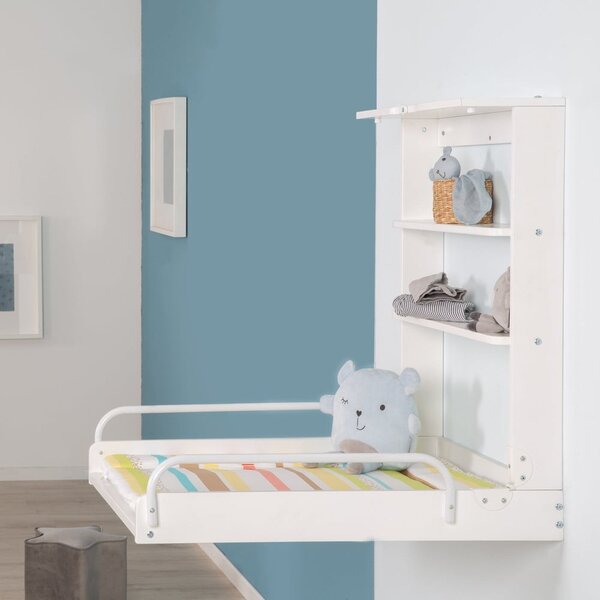 Bílý závěsný přebalovací pult Dschungelbaby – Roba