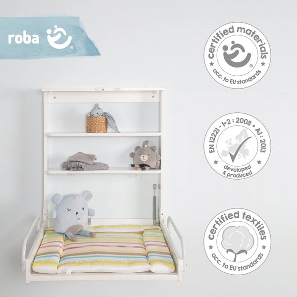 Bílý závěsný přebalovací pult Dschungelbaby – Roba