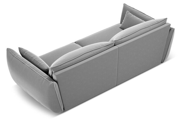 Světle šedá sametová pohovka 208 cm Vanda – Mazzini Sofas