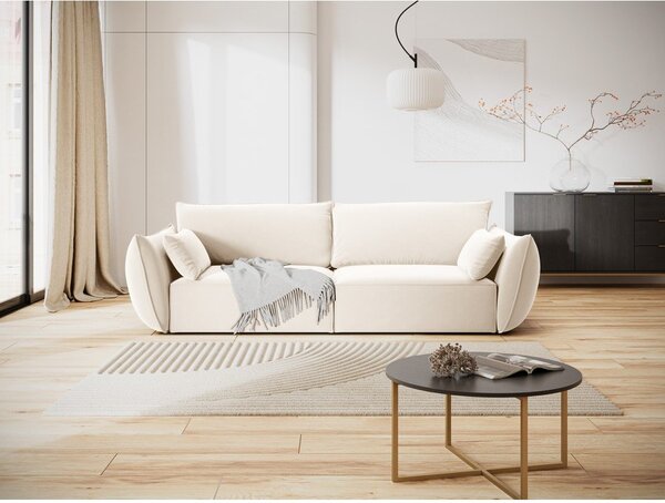 Béžová sametová pohovka 208 cm Vanda – Mazzini Sofas