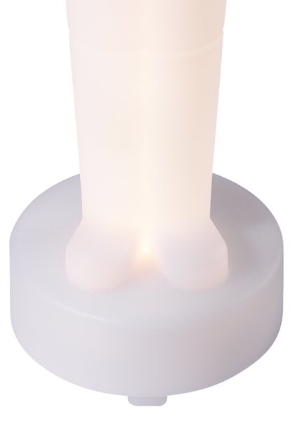Vánoční stolní lampa bílá vč. LED stmívatelná a dobíjecí RGBW-IC - Louskáček