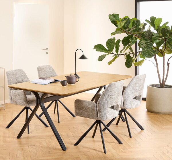 Jídelní stůl s deskou v dubovém dekoru 100x200 cm Bristol – Actona