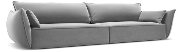 Světle šedá sametová pohovka 248 cm Vanda – Mazzini Sofas