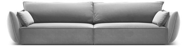 Světle šedá sametová pohovka 248 cm Vanda – Mazzini Sofas