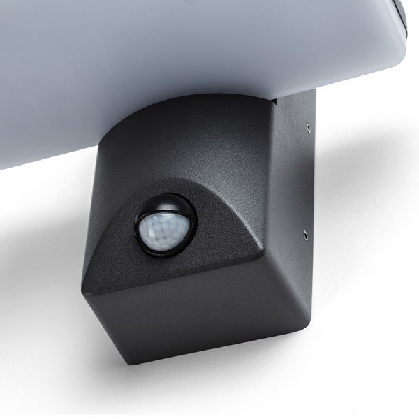 RINA PIR nástěnná antracitová 230V LED 12W IP65 3000K - RED - DESIGN RENDL
