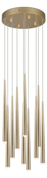 LED závěsné svítidlo ve zlaté barvě ø 30 cm Cala – Trio Select