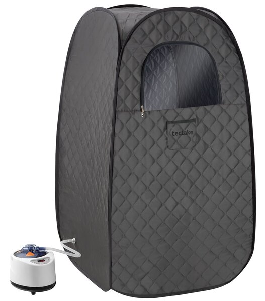 Tectake Mobilní parní sauna ThermaLuxe I, 1000 W, 15 úrovní teploty - tmavě šedá-černá