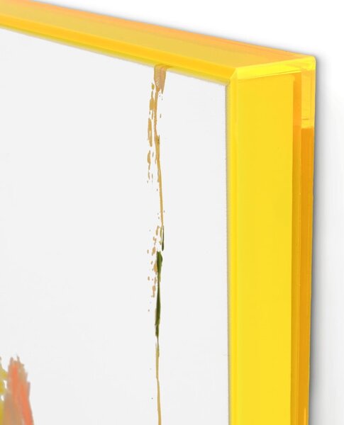 Obraz s ručně malovanými prvky 102x102 cm Confidential Yellow – Malerifabrikken