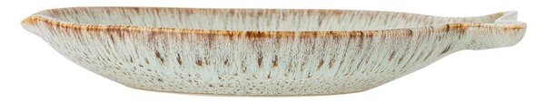 Modrý/béžový servírovací talíř z kameniny Fleur – Bloomingville