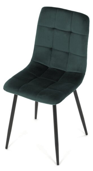 Jídelní židle sametová, zelená CT-281 GRN4