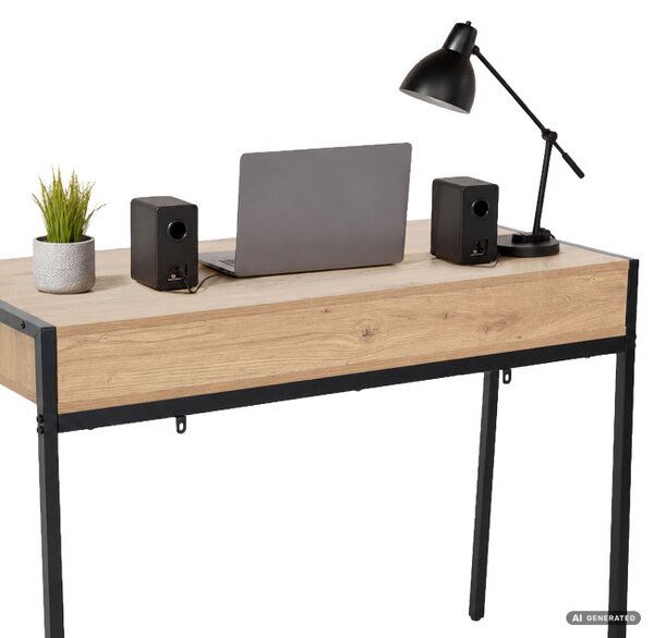 Kancelářský stůl ZENTIA dub artisan / černé nohy