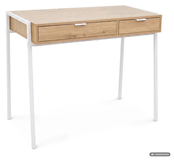 Kancelářský stůl ZENTIA dub artisan / bílé nohy