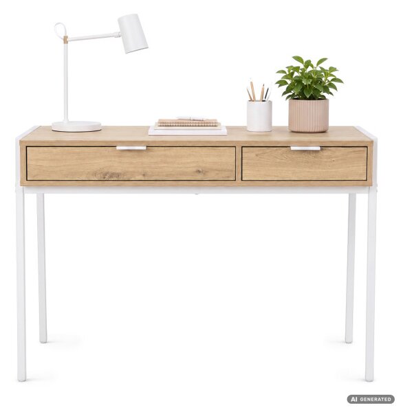 Kancelářský stůl ZENTIA dub artisan / bílé nohy