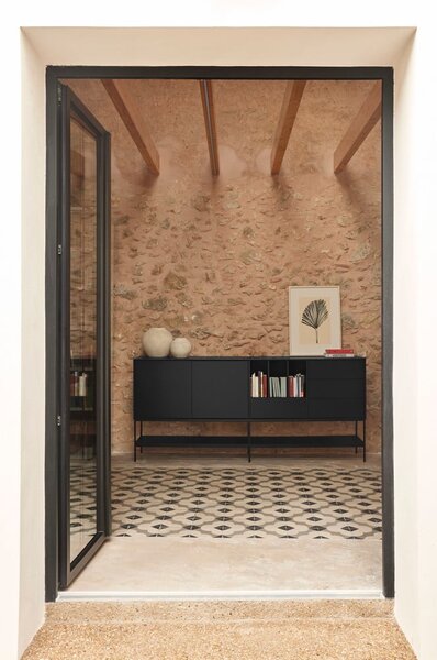 Černá komoda 220x98x45 cm Platt – Teulat