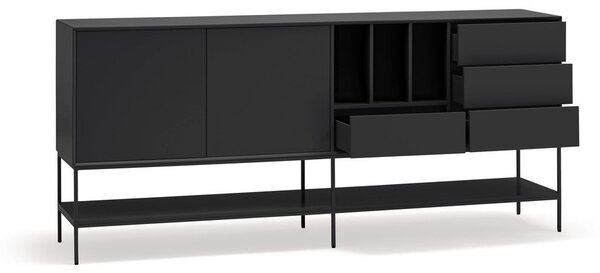 Černá komoda 220x98x45 cm Platt – Teulat