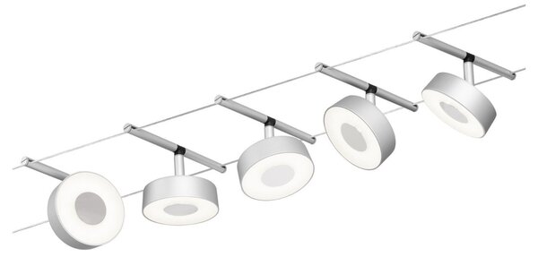 P 94475 LED lankový systém Circle základní sada 5x5W 3000K 230/12V matný chrom/chrom - PAULMANN