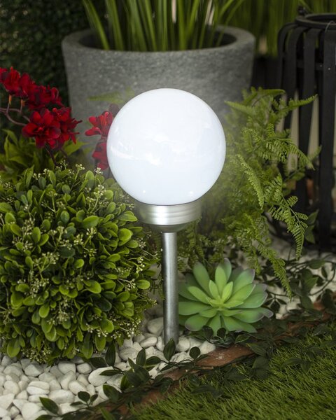 Solární zahradní lampa ve tvaru koule 20 cm