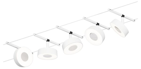 P 94477 LED lankový systém Circle základní sada 5x5W 3000K 230/12V bílá mat/chrom - PAULMANN