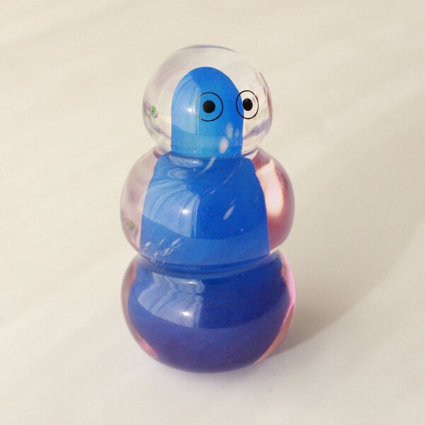 Skleněná figurka Crystal Blob Blue Bubbleman