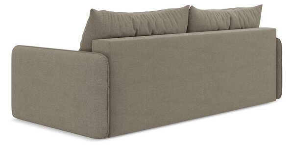 Béžová rozkládací/s úložným prostorem pohovka 216 cm Nanea – Makamii