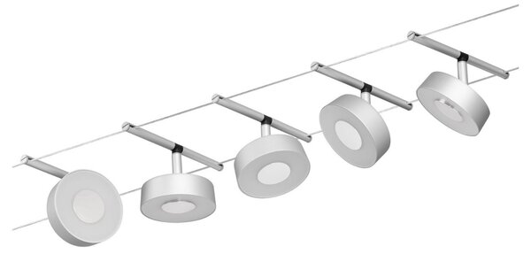 P 94475 LED lankový systém Circle základní sada 5x5W 3000K 230/12V matný chrom/chrom - PAULMANN