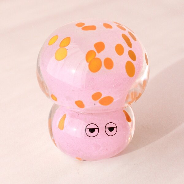 Skleněná figurka Crystal Blob Pink Bighead