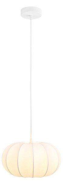 Bílé závěsné svítidlo s textilním stínidlem ø 28 cm Coventry – House Nordic