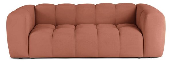 Sametová pohovka v terakotové barvě 225 cm Cube – Bonami Selection