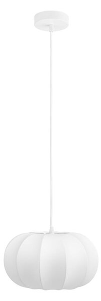 Bílé závěsné svítidlo s textilním stínidlem ø 28 cm Coventry – House Nordic
