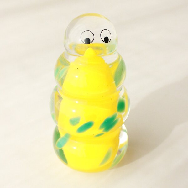 Skleněná figurka Crystal Blob Yellow Bubbleman
