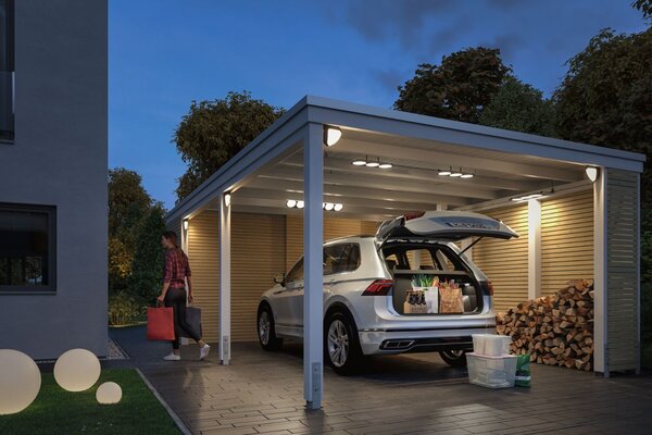 P 94519 Park + Light LED venkovní nástěnné svítidlo Ikosea IP44 50x203mm 3000K 5,6W 12V antracit umělá hmota - PAULMANN