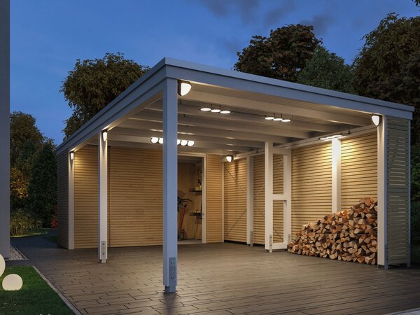 P 94519 Park + Light LED venkovní nástěnné svítidlo Ikosea IP44 50x203mm 3000K 5,6W 12V antracit umělá hmota - PAULMANN