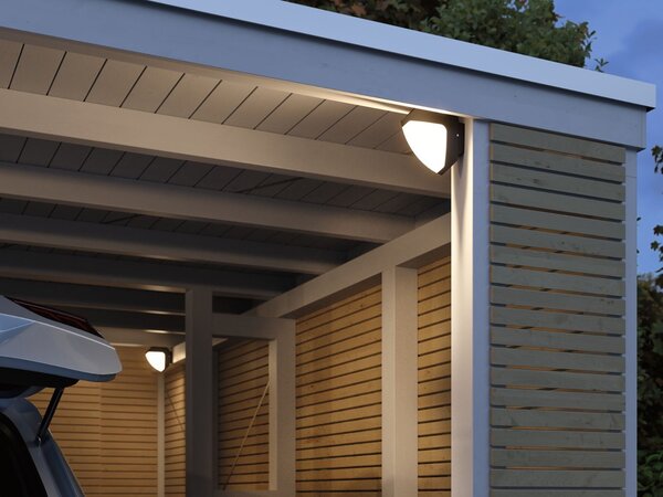 P 94519 Park + Light LED venkovní nástěnné svítidlo Ikosea IP44 50x203mm 3000K 5,6W 12V antracit umělá hmota - PAULMANN