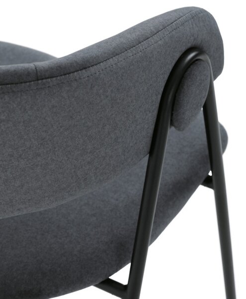 Jídelní židle sametová, šedá DCL-X7130 GREY2