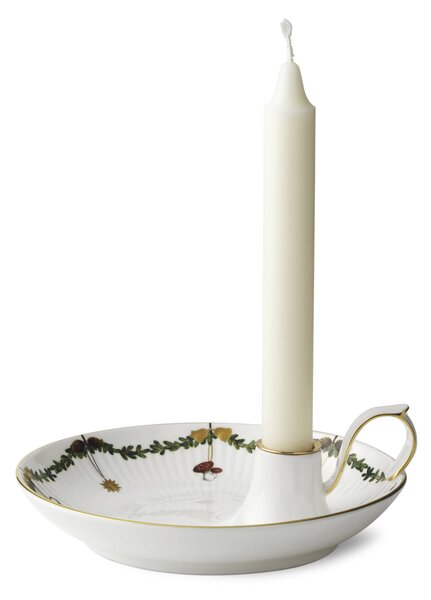 Porcelánový svícen Star Fluted Christmas 17,5 cm