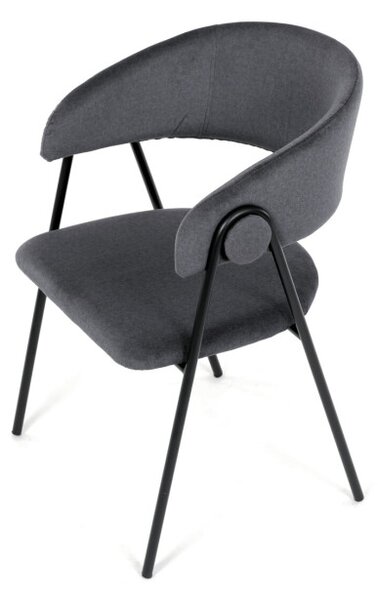 Jídelní židle sametová, šedá DCL-X7130 GREY2