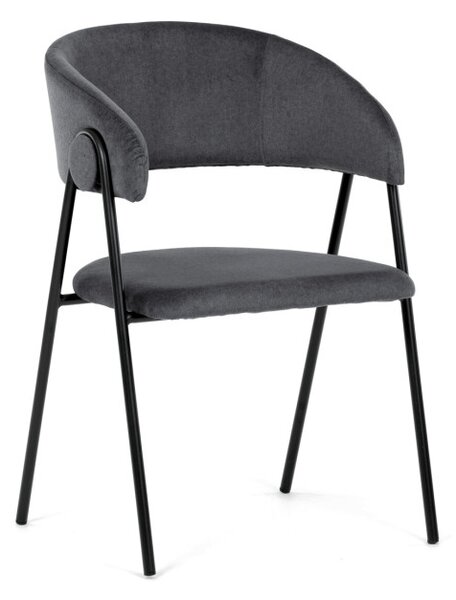 Jídelní židle sametová, šedá DCL-X7130 GREY2