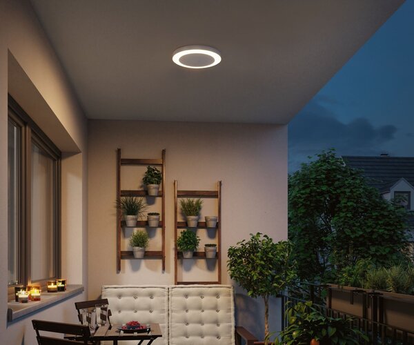 P 94528 LED stropní svítidlo Circula soumrakový senzor a pohybové čidlo pohybové čidlo teplá bílá IP44 kruhové 320mm 3000K 14W 230V béžová umělá hmota - PAULMANN
