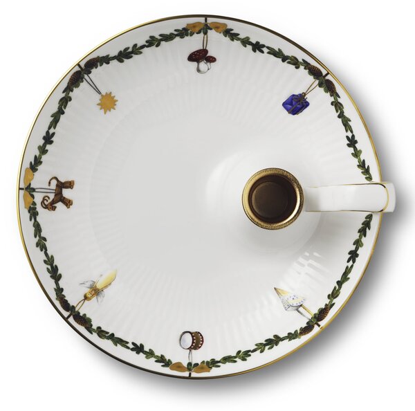 Porcelánový svícen Star Fluted Christmas 17,5 cm