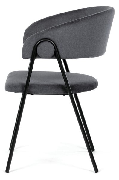 Jídelní židle sametová, šedá DCL-X7130 GREY2