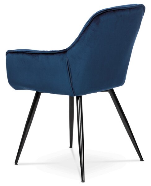 Jídelní židle sametová, modrá DCH-421 BLUE4