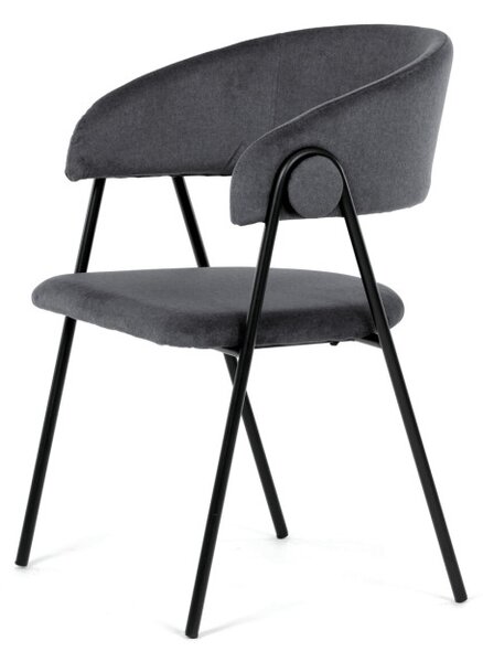 Jídelní židle sametová, šedá DCL-X7130 GREY2