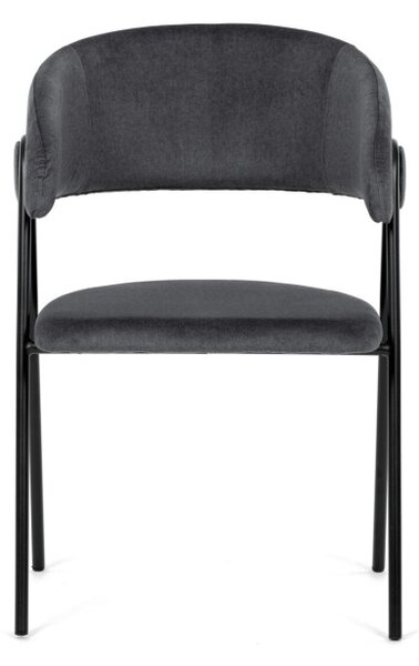 Jídelní židle sametová, šedá DCL-X7130 GREY2
